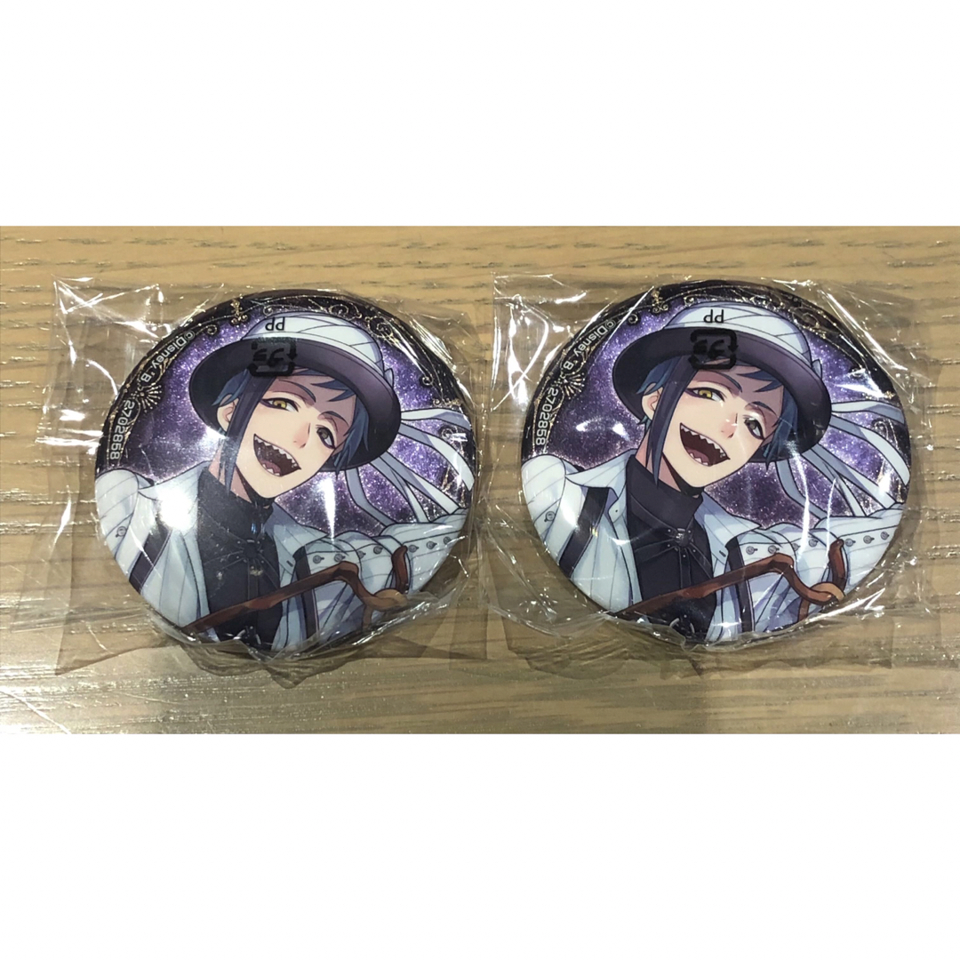 ツイステ マレウス スケアリードレス チケット風カード 箔押し缶バッジ