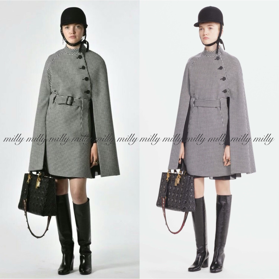 Christian Dior - ご成約済みです【Christian Dior】BEE刺繍千鳥ケープ