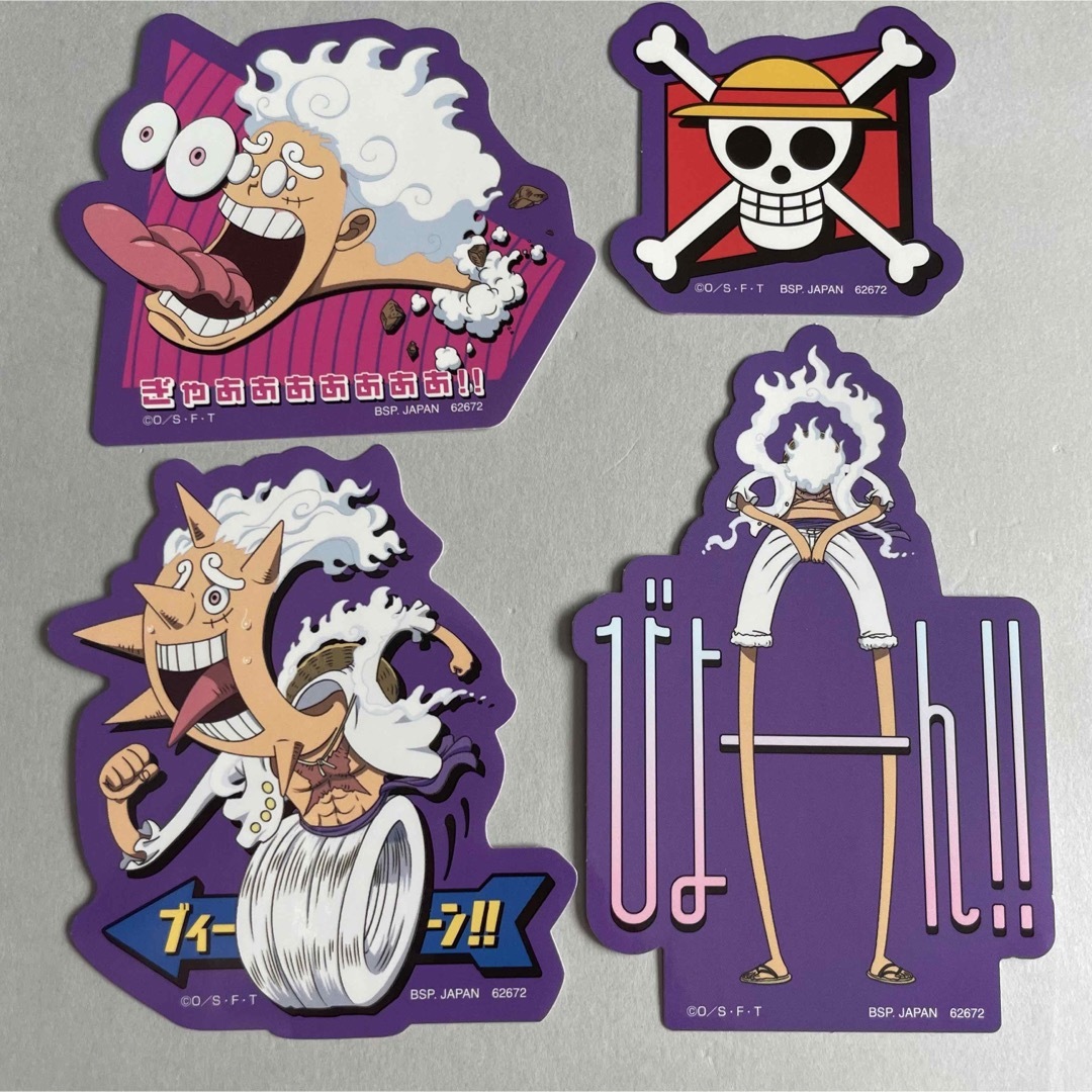 ONE PIECE - 【ワンピース】ルフィ GEAR5 ニカ ステッカー 4枚セット
