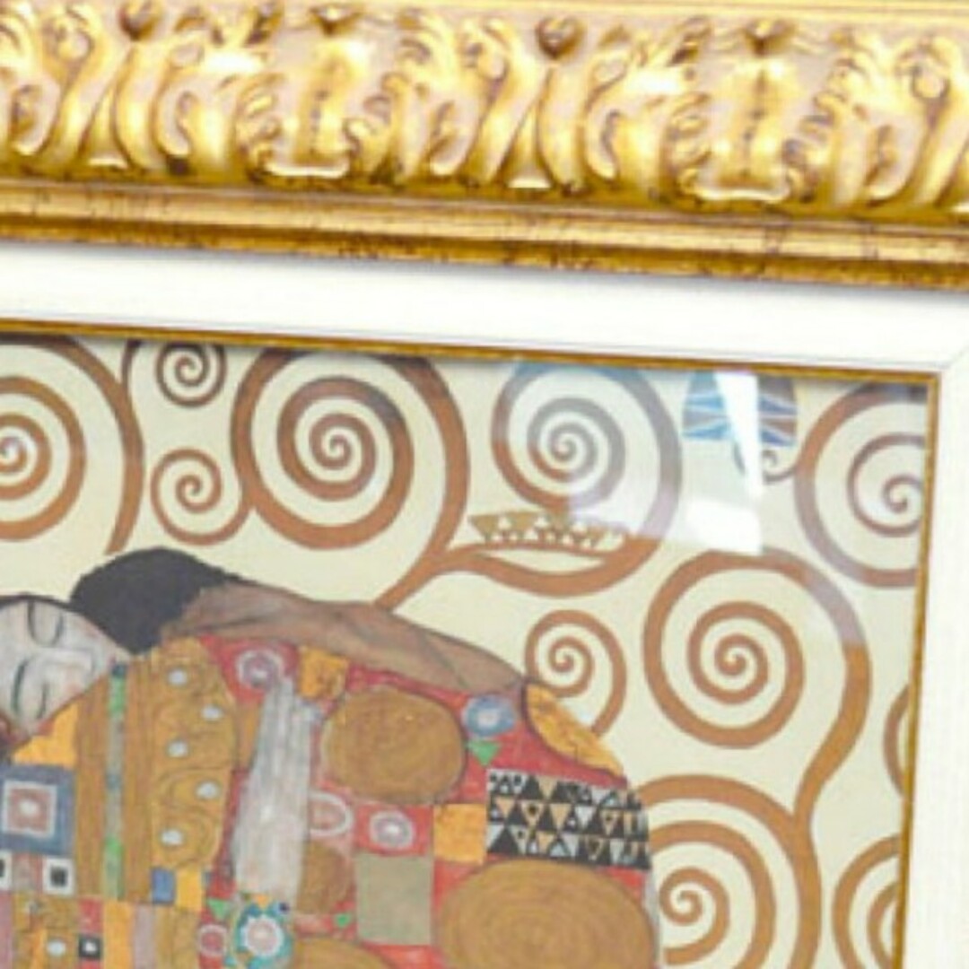 イタリア輸入 グスタフ・クリムト作品 『生命の樹』 ゴールド額縁 前面