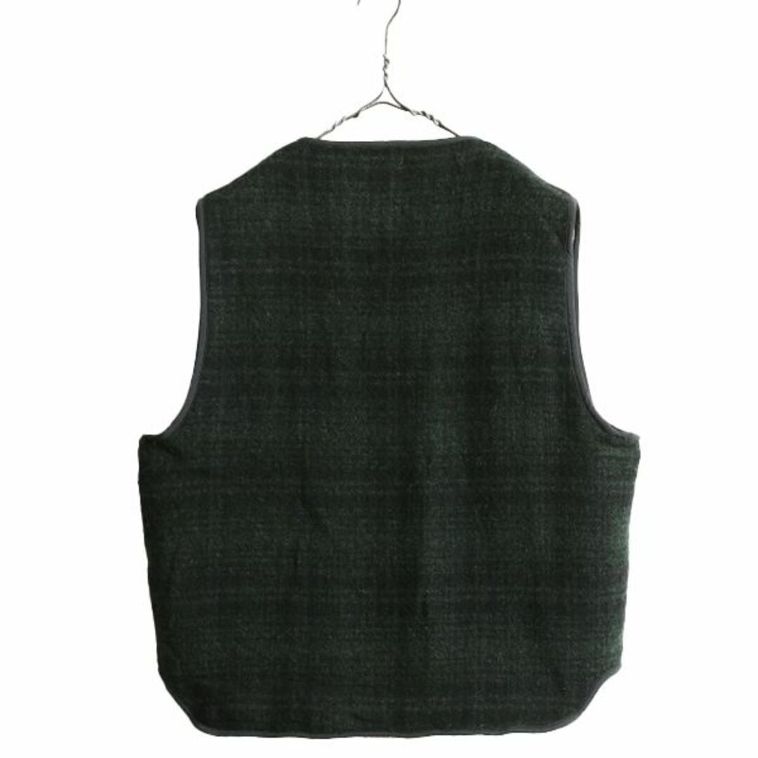 L.L.Bean - 80s USA製 LLビーン 裏ボア チェック ウール ベスト M