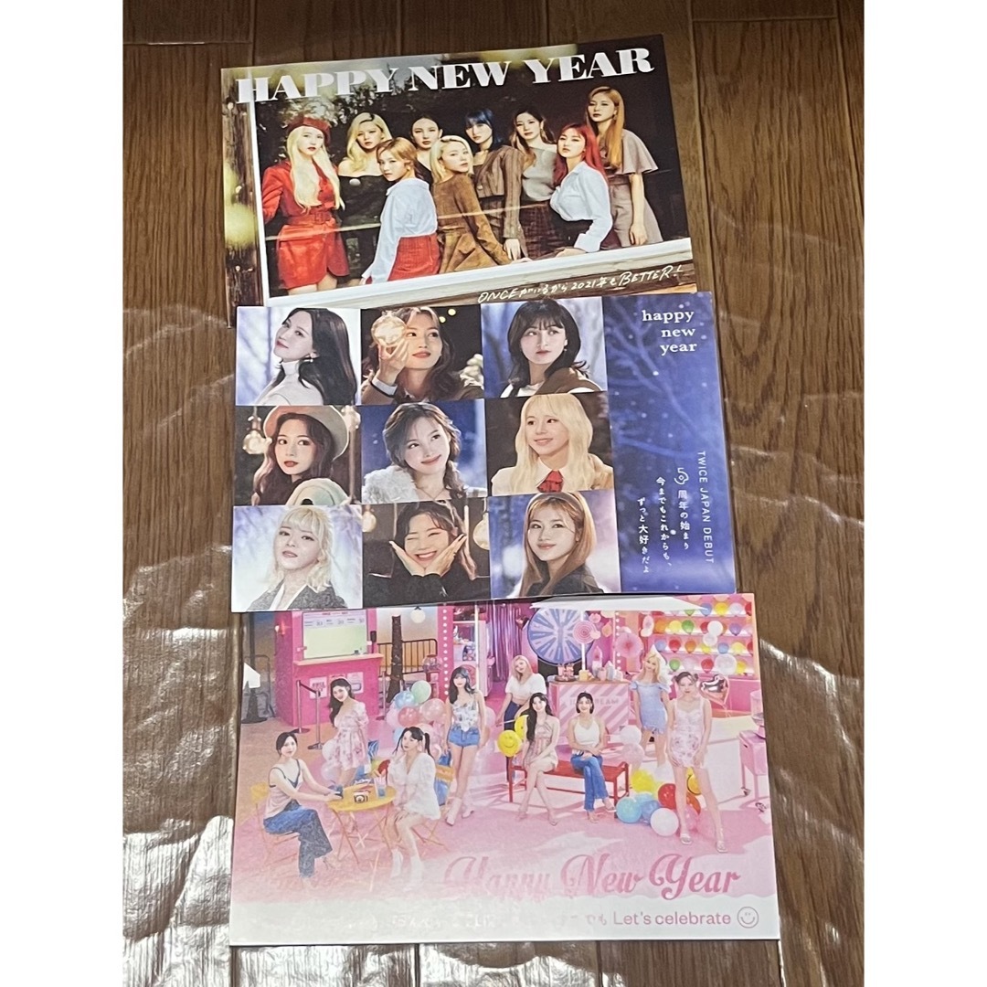 TWICE - TWICE 公式 FC限定 ファンクラブ会員限定 年賀状 3個 セットの