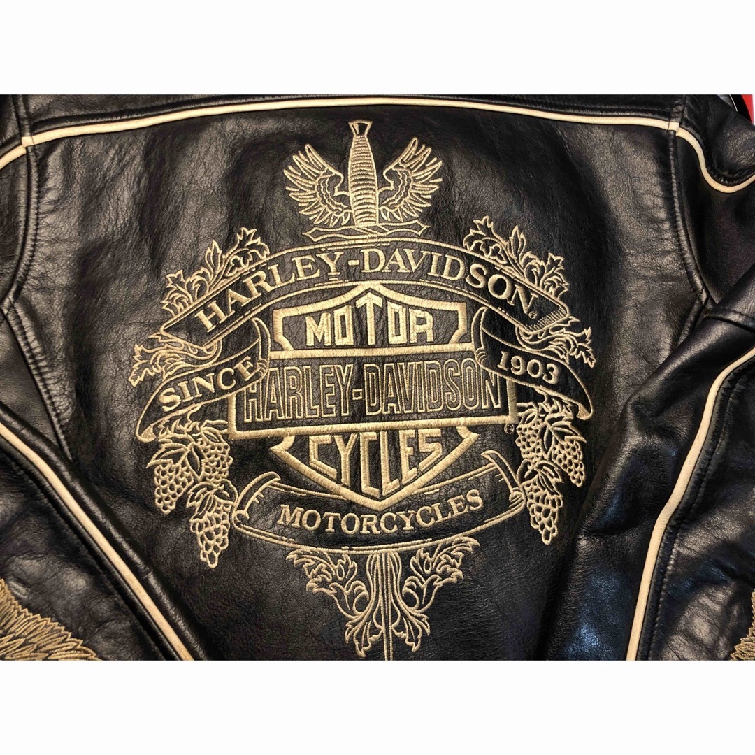 Harley Davidson - 【稀少！金糸刺繍！限定品！】山羊&牛革ハーレー