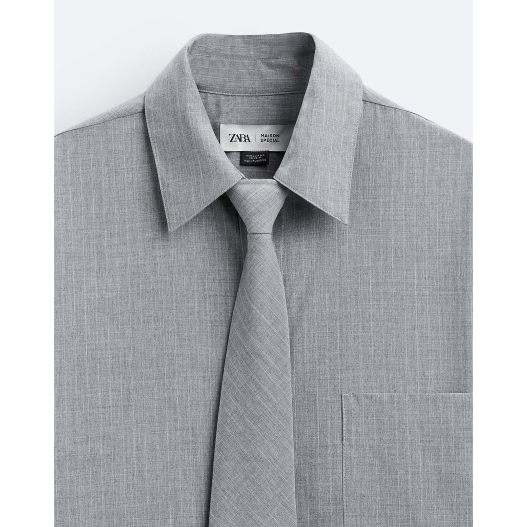 ZARA - ZARA完売 ドローストリングつきストライプシャツ×MAISON