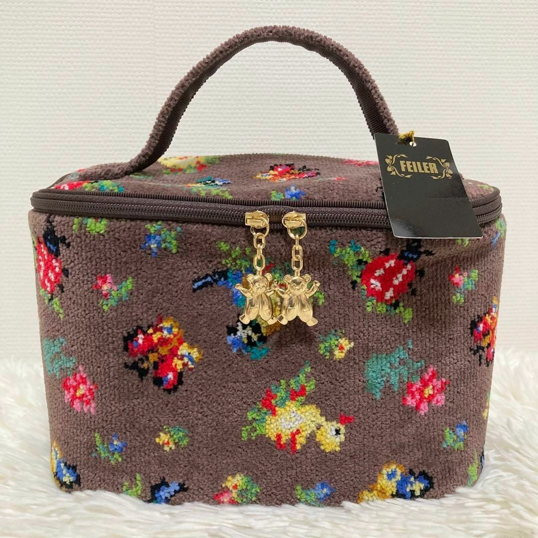 FEILER - 未使用タグ付き フェイラー ハイジ バニティポーチ ブラウン