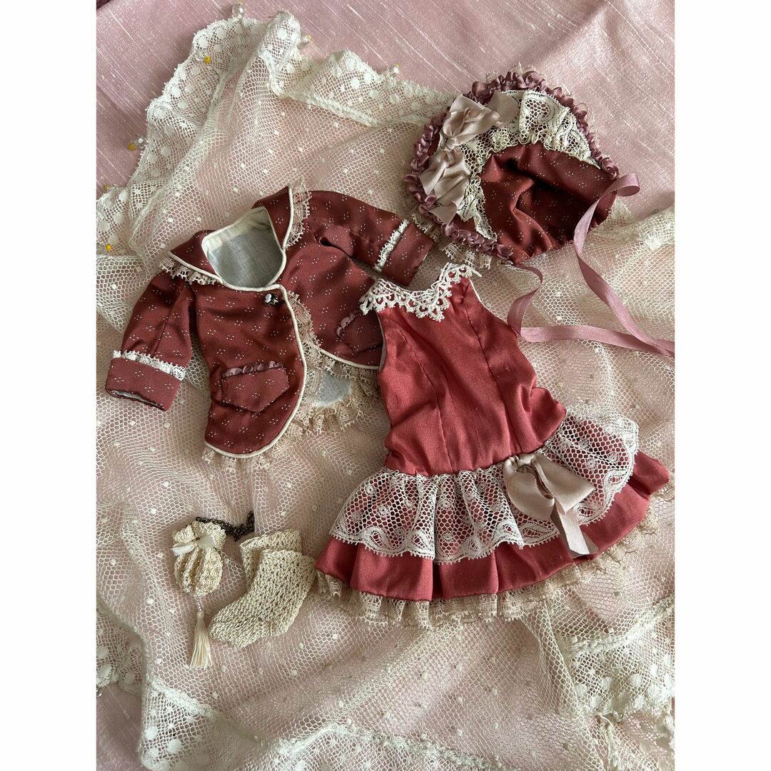 28㎝用 ドレスセット ビスクドール アンティークドールの通販 by