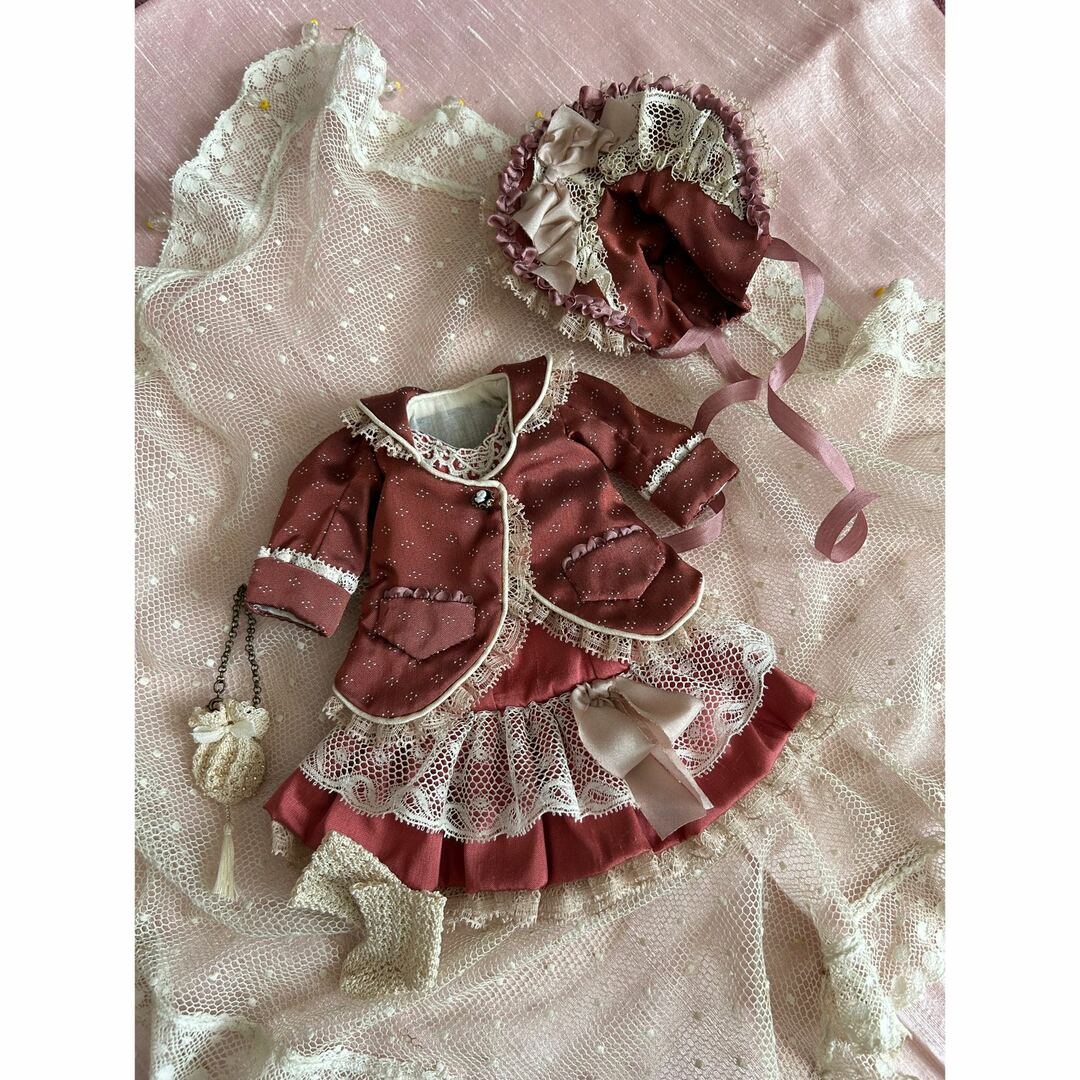 28㎝用 ドレスセット ビスクドール アンティークドールの通販 by