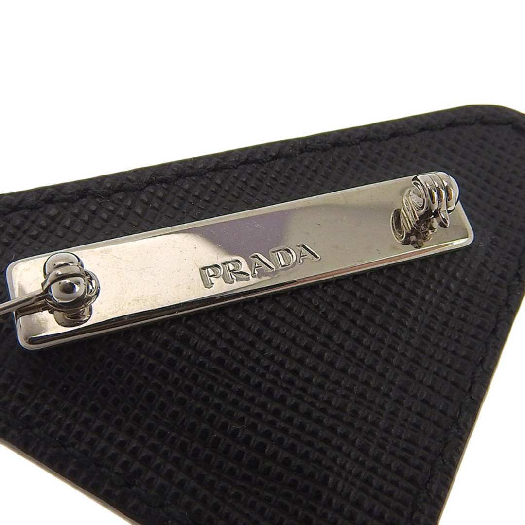 PRADA - プラダ PRADA ブローチ サフィアーノ ブラック 中古 新入荷