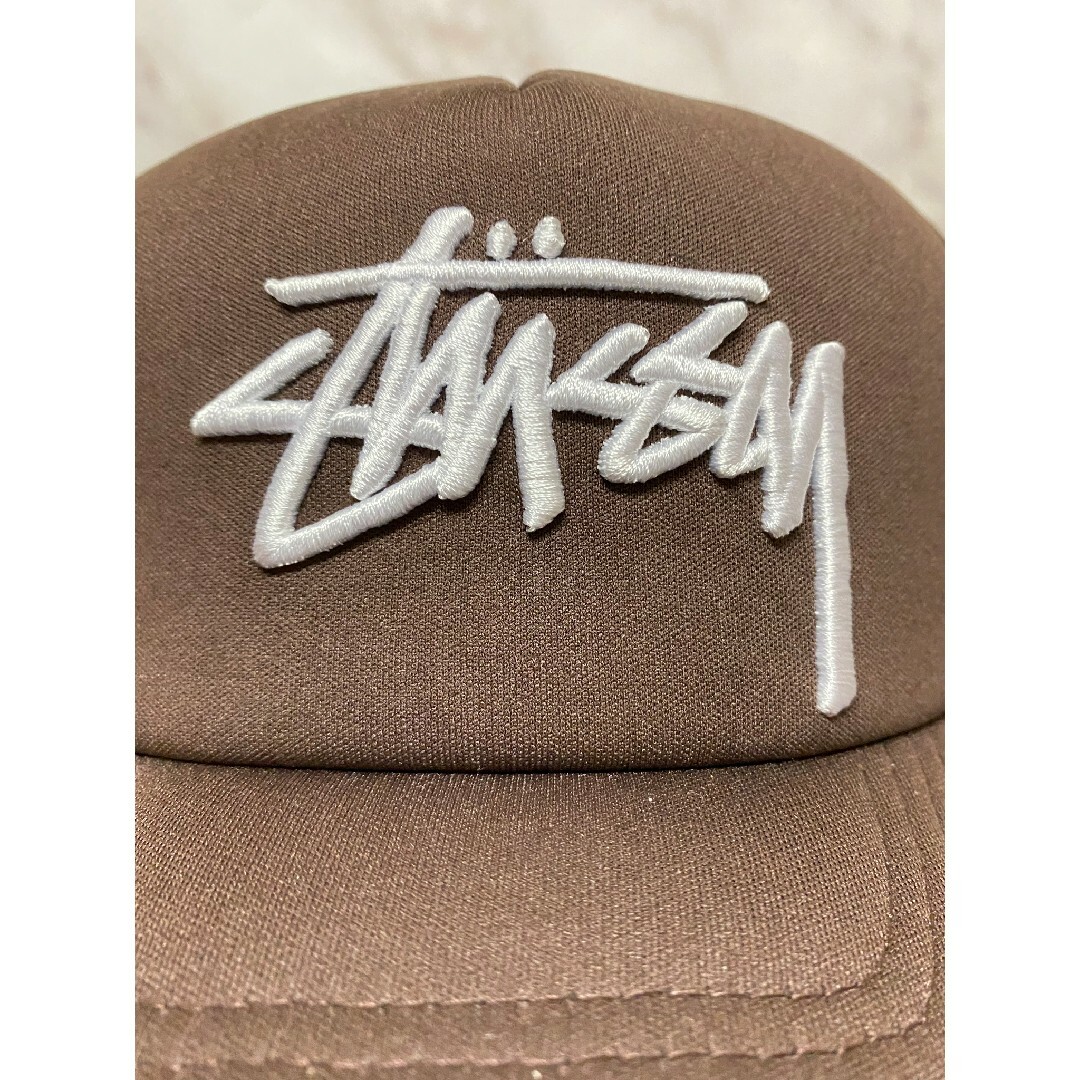 STUSSY - Stussy フォントロゴ メッシュキャップ ブラウンカラーの通販