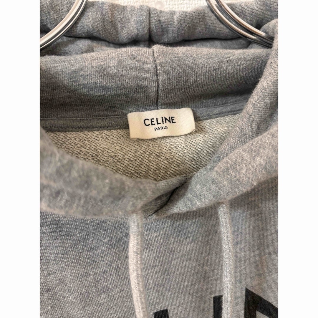 CELINE - CELINE セリーヌ パーカー グレー コットンフリースフーディ
