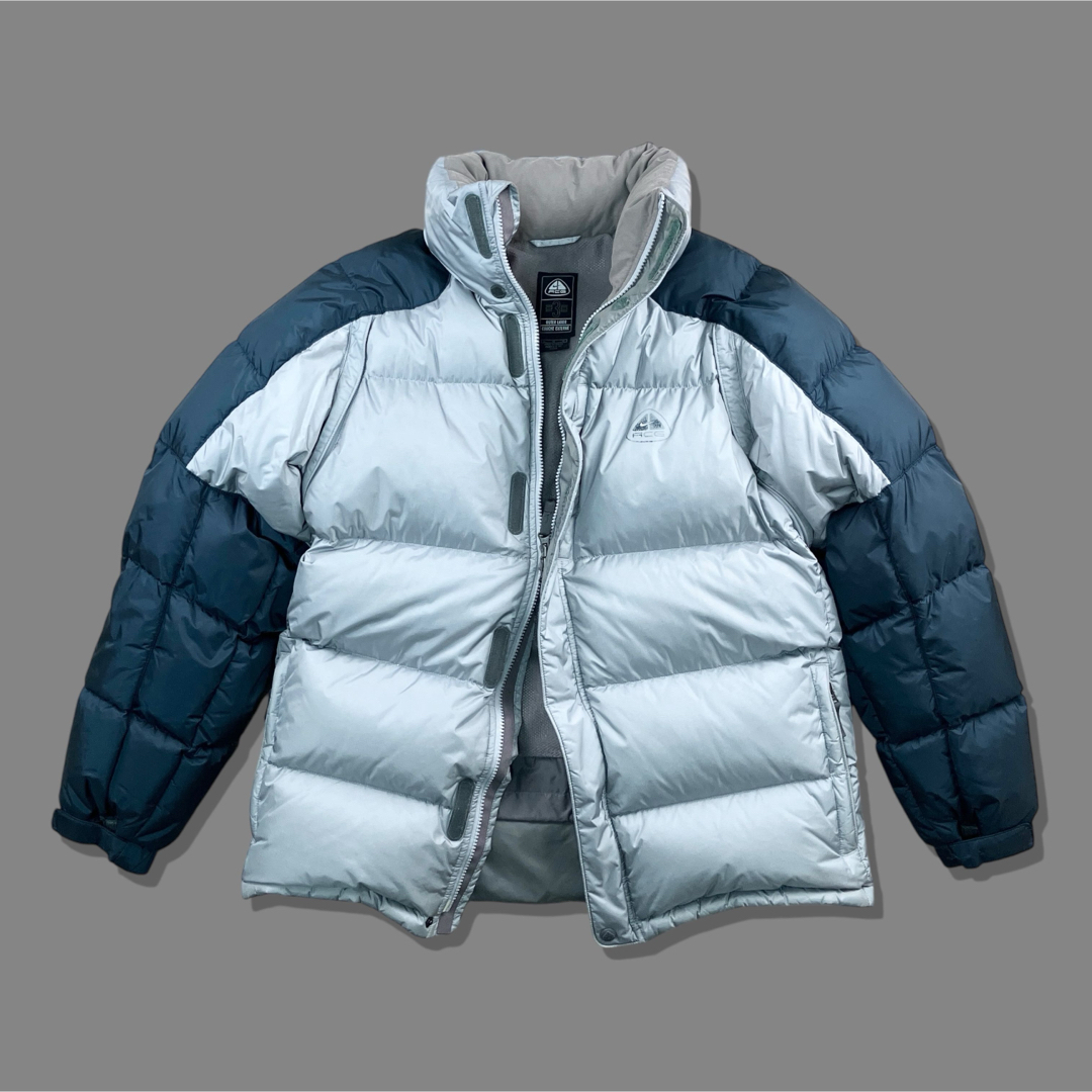 NIKE - 00s Y2K NIKE ACG ナイキ ツートンダウンジャケット シルバーの