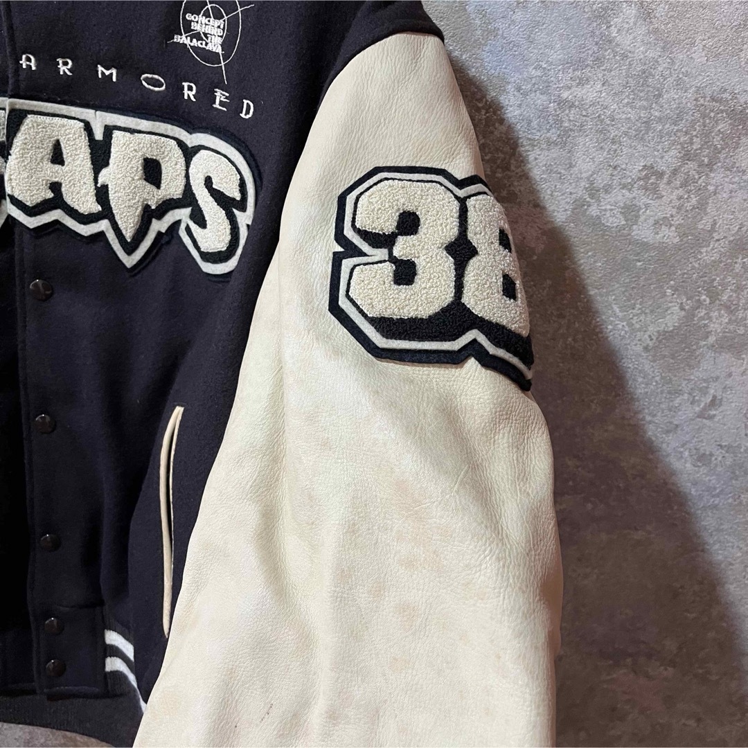 W)taps - WTAPS × Golden Bear 初期 スタジャン 袖レザー ワッペンの