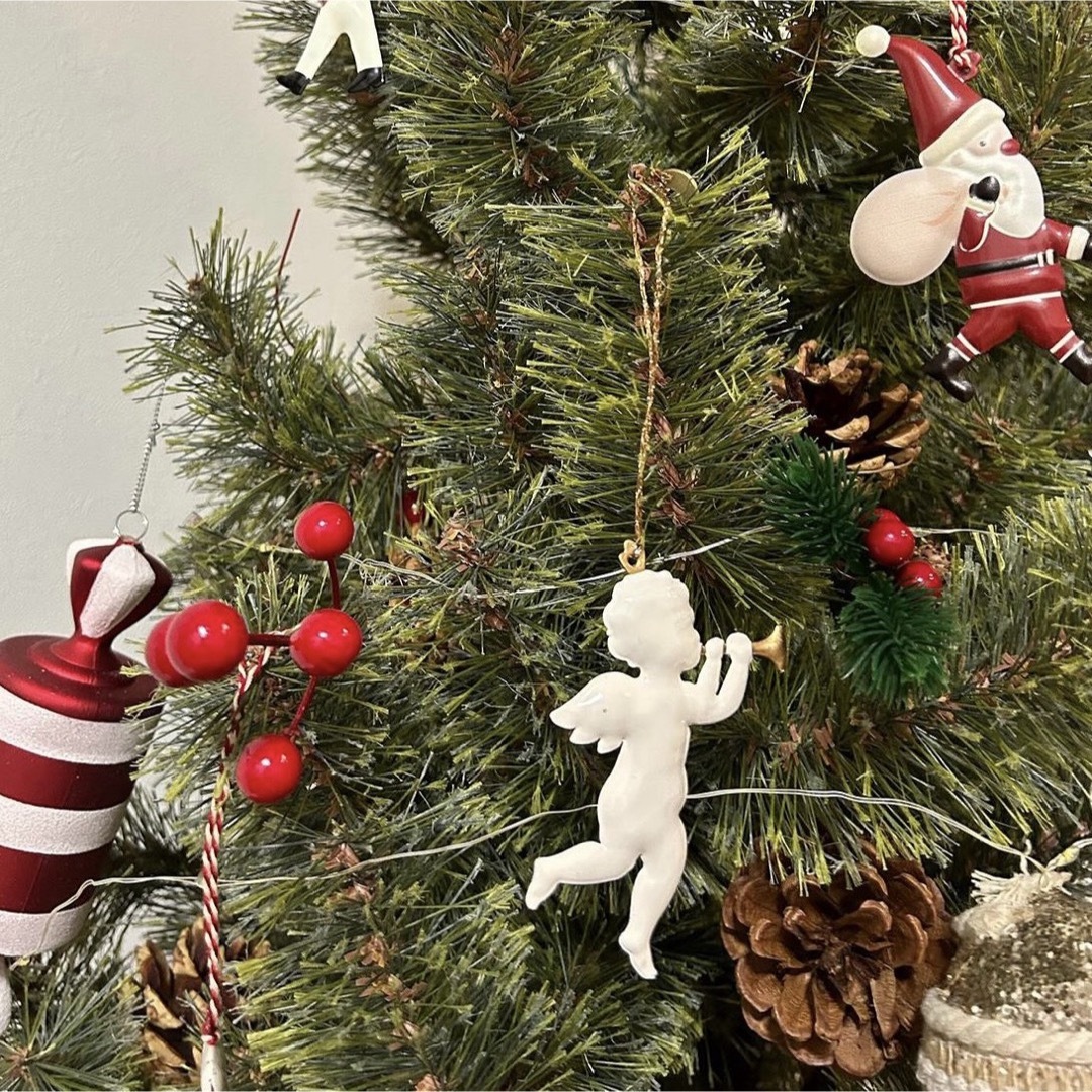 オーナメント エンジェル クリスマスオーナメント 天使 ホワイトの通販