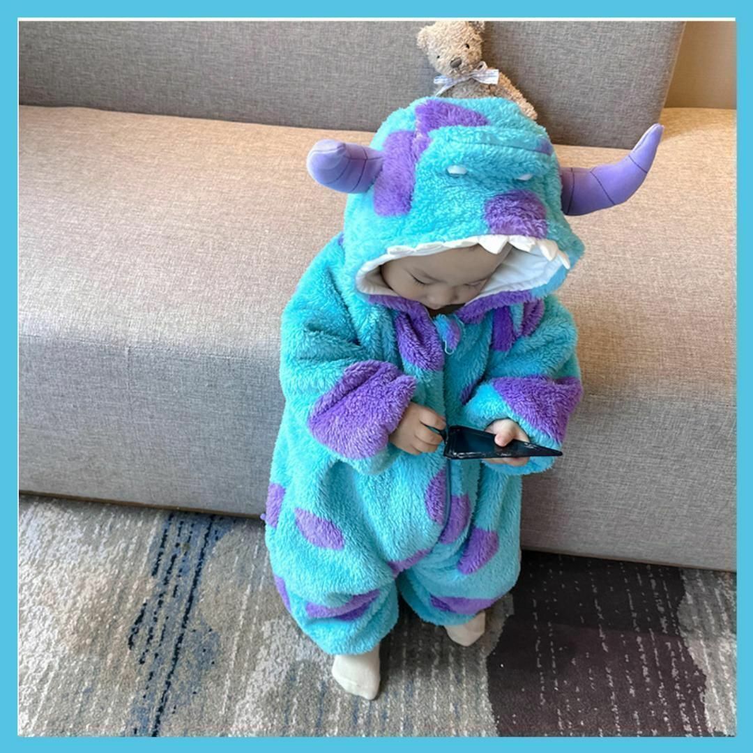 大人気 ディズニー モコモコ サリー 着ぐるみ子供100 コスプレ青