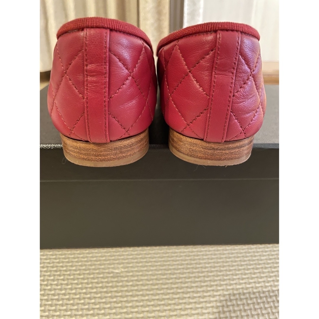 CHANEL - CHANEL 靴 バレリーナ 赤 の通販 by akoa's shop｜シャネル