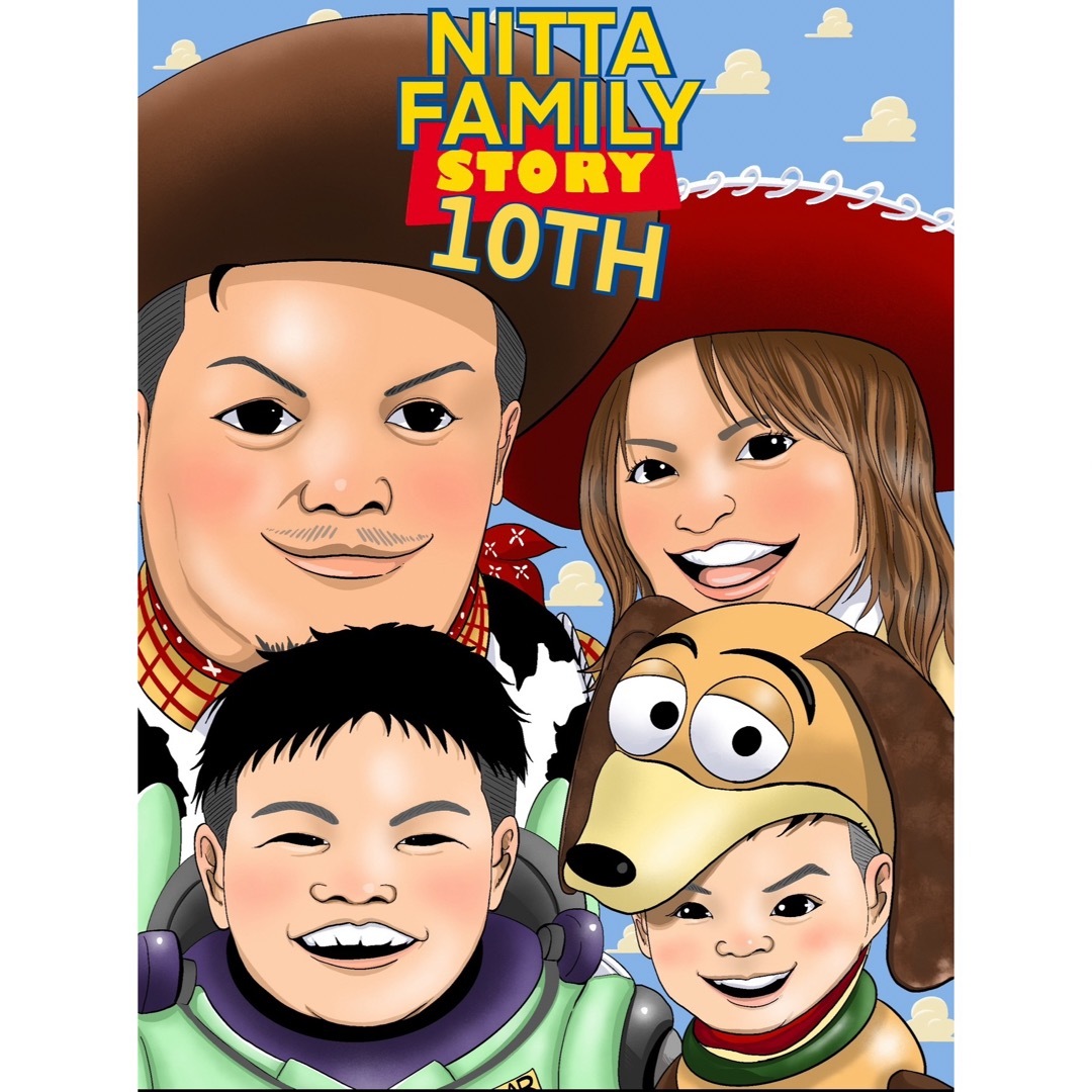 パンどろぼう 似顔絵イラスト ちいかわ 誕生日プレゼント 結婚祝い