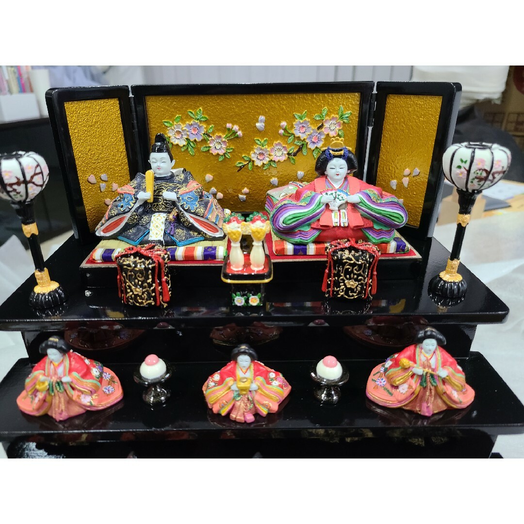 真多呂雛人形セット ガラスケース付き 真多呂雛人形セット ガラス