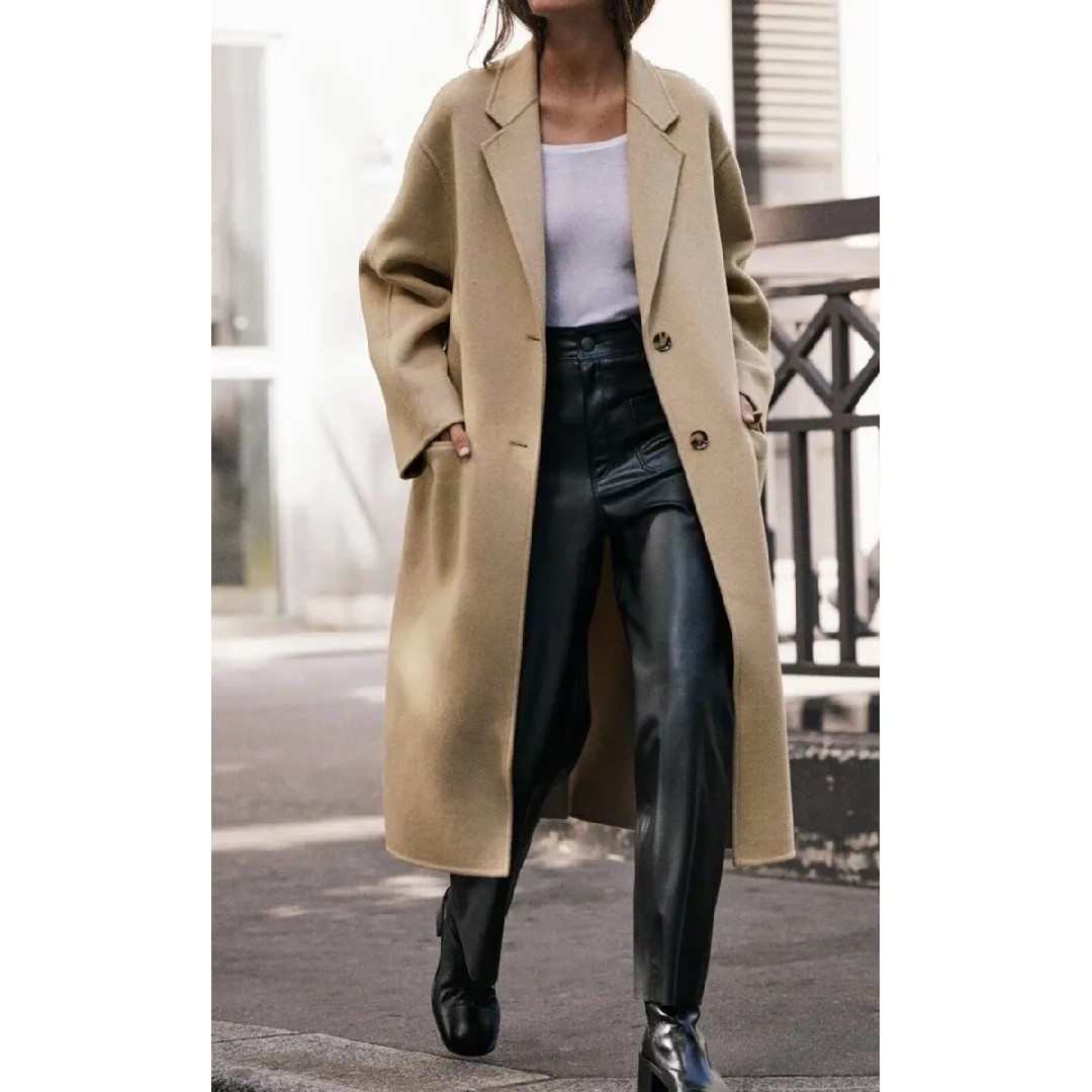 ZARA - ZARA ZW COLLECTION ダブルフェイス ウールブレンド コートの