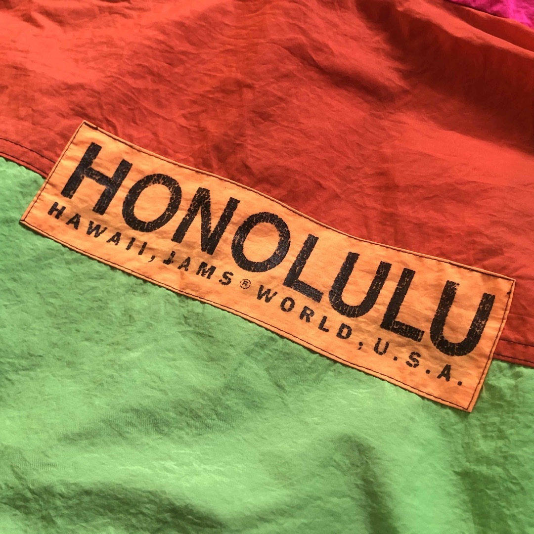 ART VINTAGE - USA製 JAMS WORLD HONOLULU マルチカラー ナイロンjktの