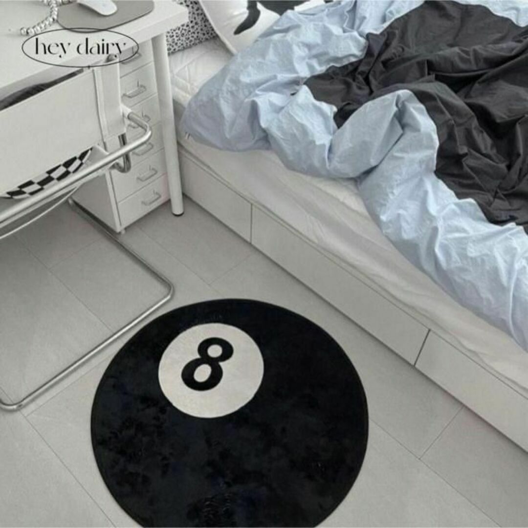 STUSSY 韓国 インテリア 8ボール ビリヤード エイトボール ラグ マット