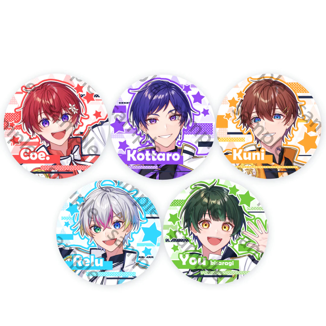 すたぽら Relu Coe. ゆう くに こったろ まとめ売り 缶バッジ チェキ