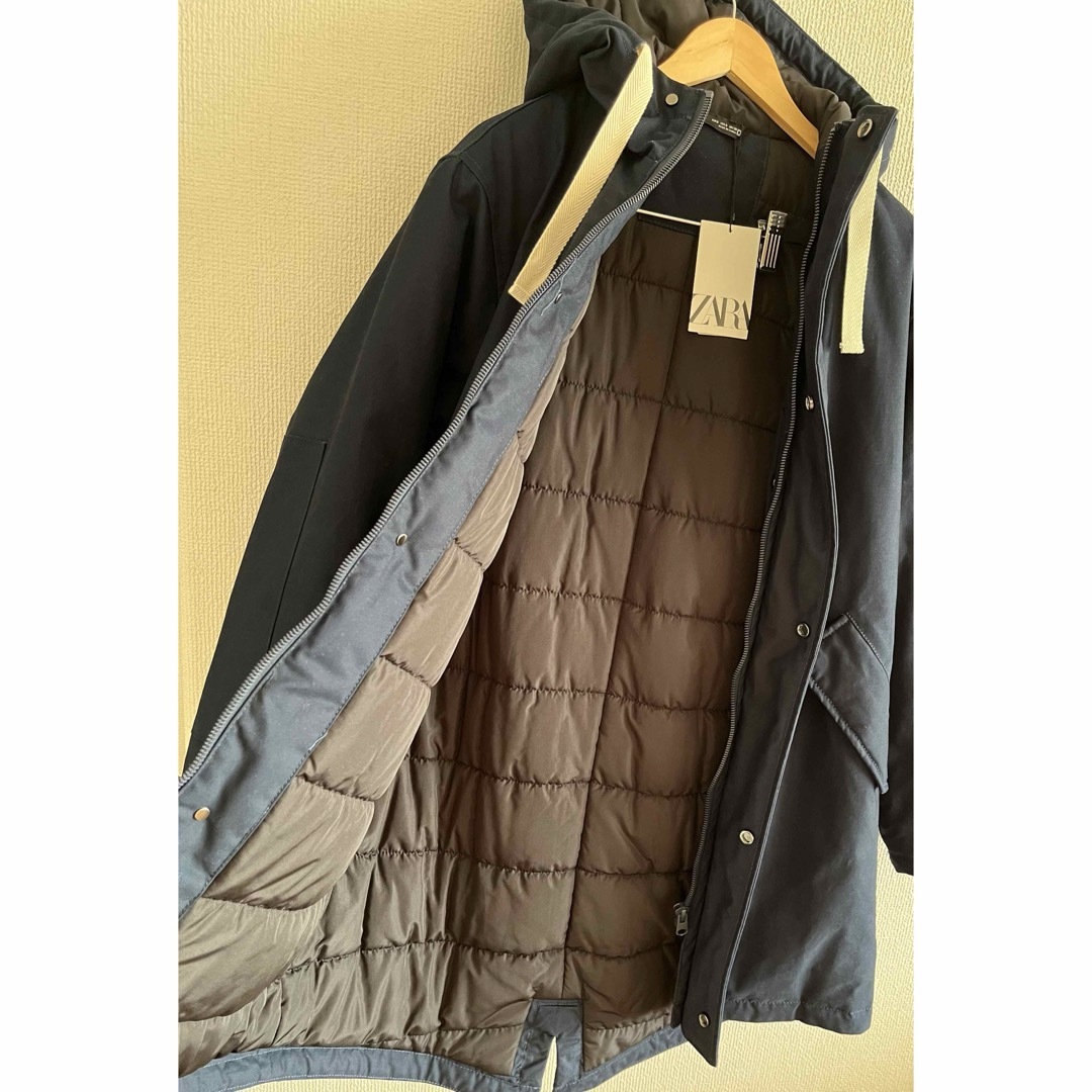 ZARA - 新品 ZARA メンズ モッズコート 裏キルティング アウター の