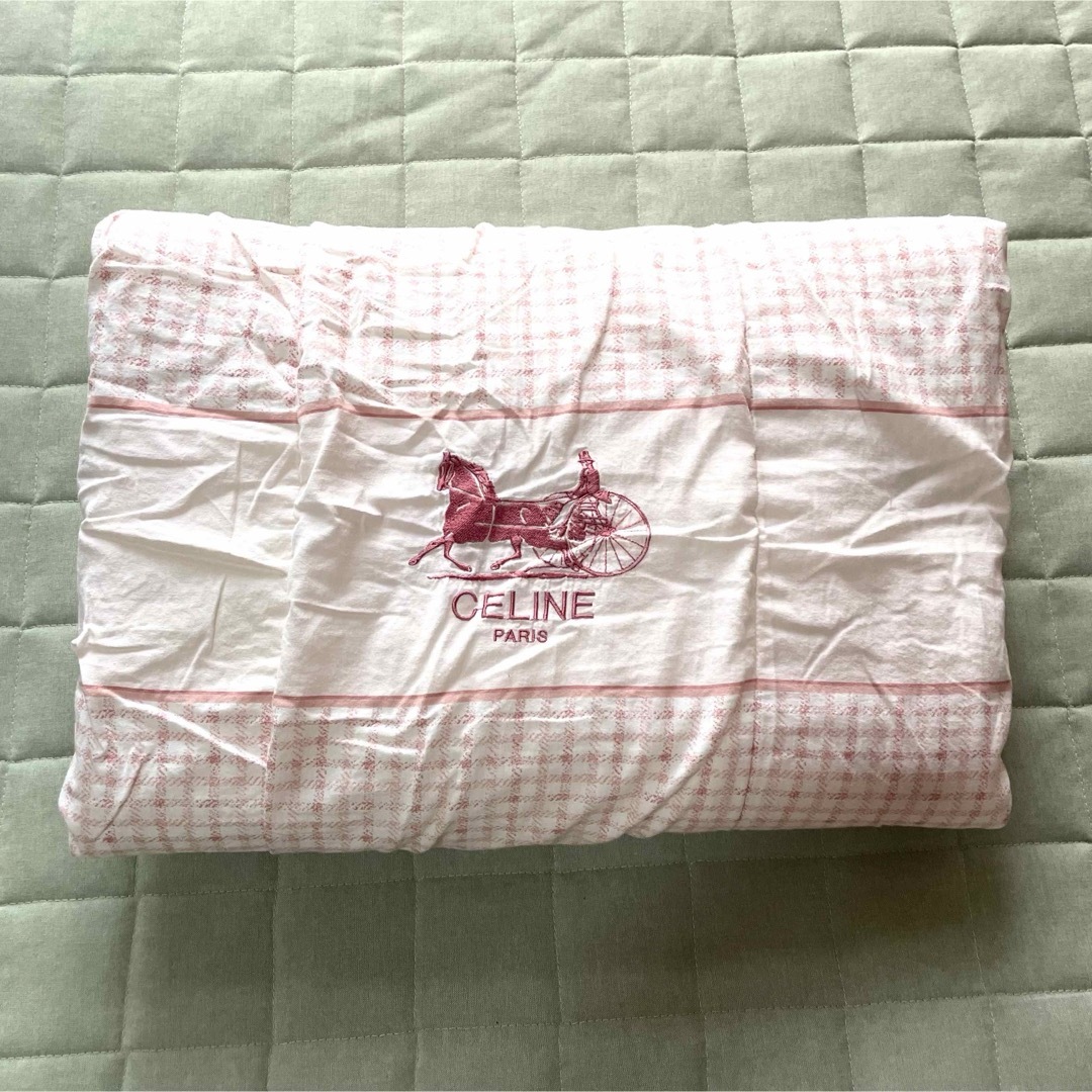 CELINE - CELINE PARISセリーヌ ブランケット 膝掛け ピンク