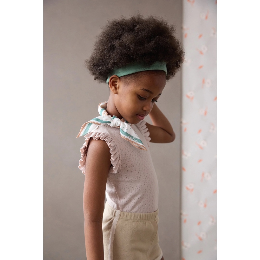 新品Soor Ploom Frill Tee 6Y Dove Pointelle 新品Soor Ploom Frill