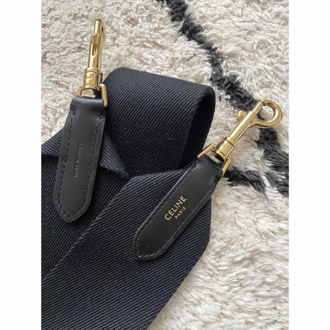 CELINE - CELINEジャカード ショートストラップ ウール ブラック