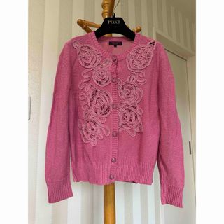 YUKI TORII INTERNATIONAL - ユキトリイ カーディガン レース ピンク色