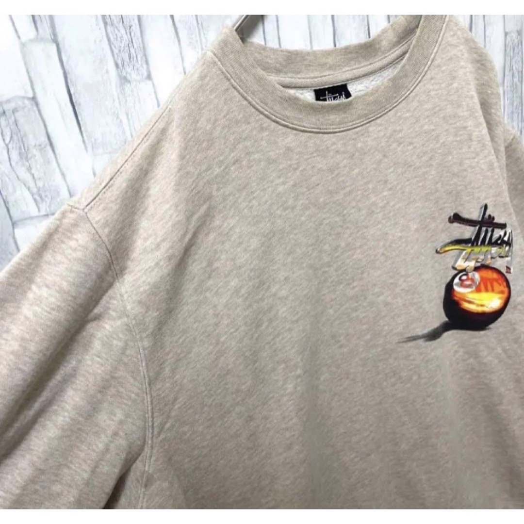STUSSY - ステューシー 8ボール トレーナー スウェット L ベージュ 00s