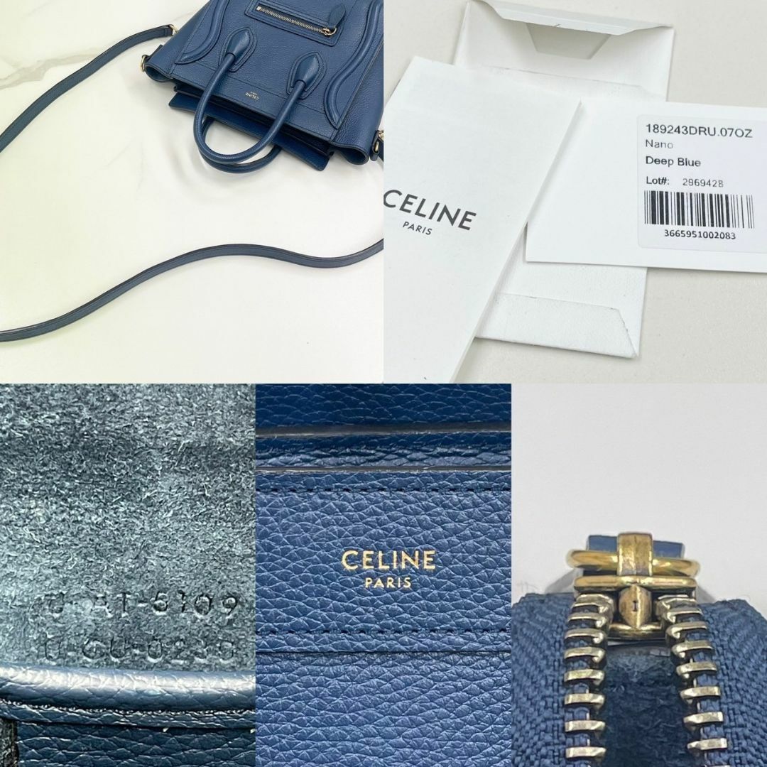 CELINE - 美品☆ セリーヌ ラゲージ ナノ ネイビー レザー 2way 2020年