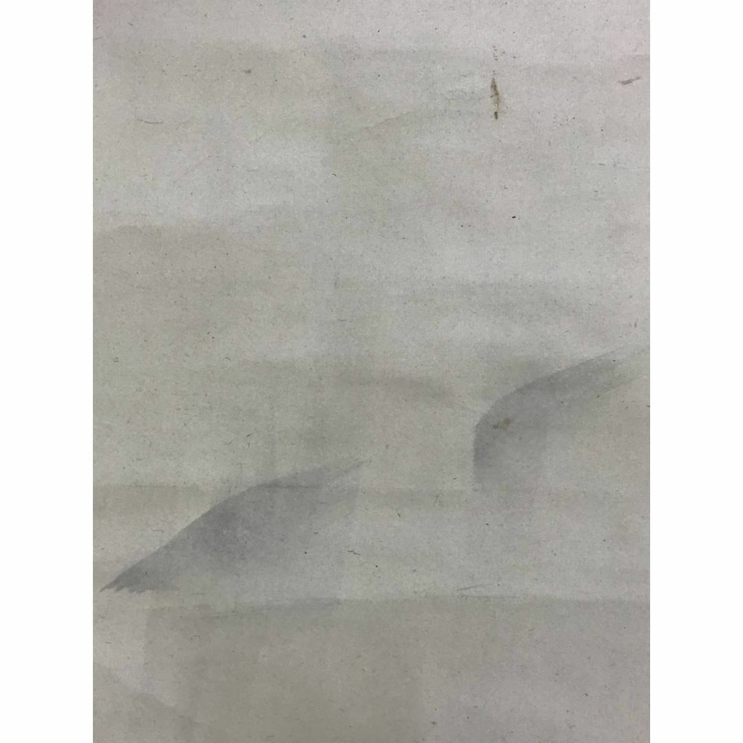 真作/長谷川玉峰/時雨田家図/山水図/5月掛け/掛軸☆宝船☆AE-420の通販