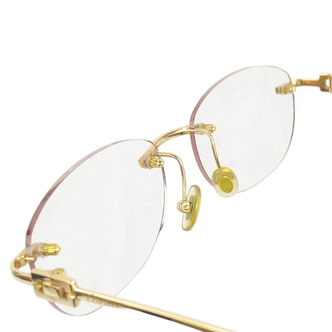 Cartier - □美品□ カルティエ メガネ オーバル リムレス ゴールド