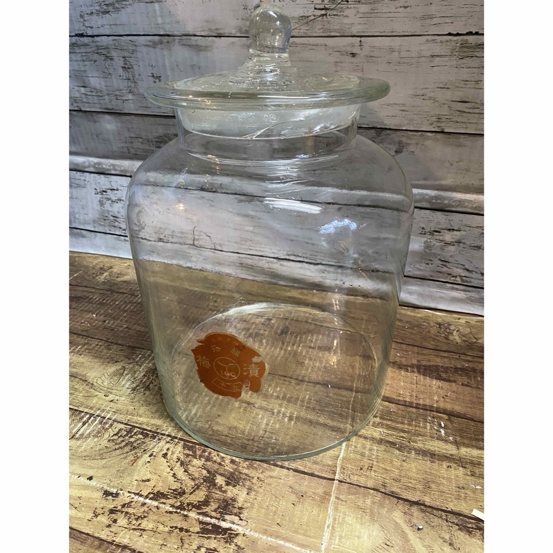 昭和レトロ ガラス瓶 大 アンティーク ガラス容器 戦前 気泡 駄菓子屋