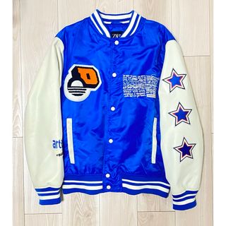 ZARA - ZARA ブルー スタジャン（ボンバージャケット）の通販 by R