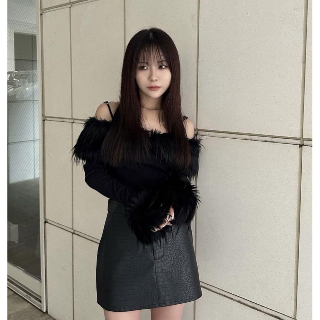 melt the lady wide fur topsの通販 by miu｜ラクマ