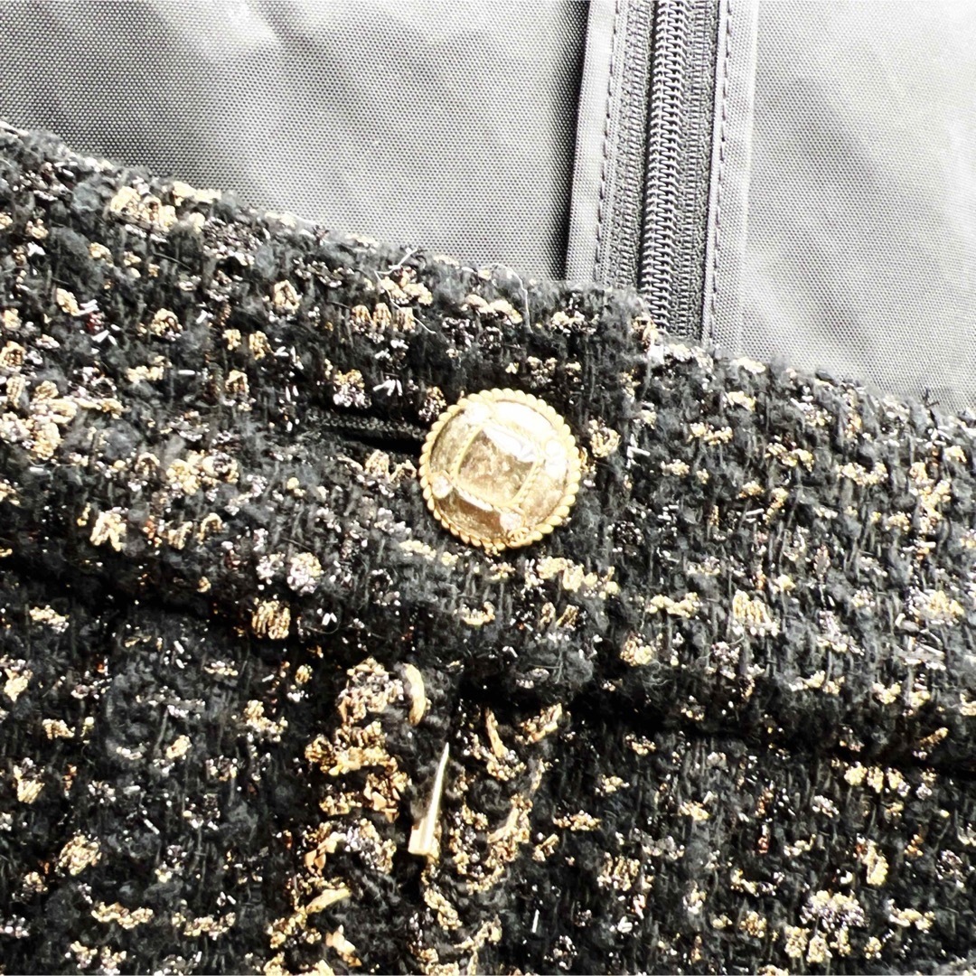 CHANEL - 極美品 CHANELシャネル ツイード 2019 グリポア ゴールド