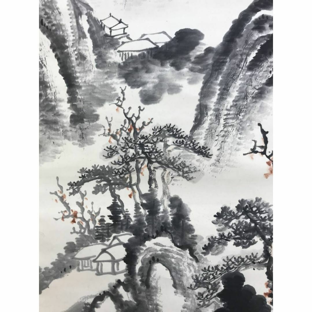 真作】五雲/山水画賛/山水図/掛軸☆宝船☆AD-975の通販 by 掛軸✩宝船