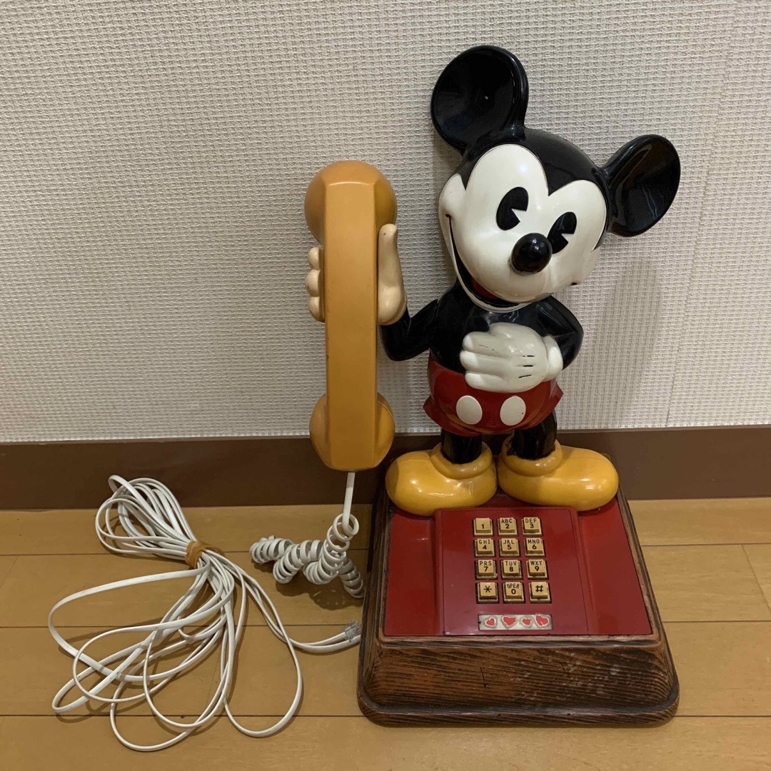 Disney - ヴィンテージ ミッキーマウス電話機 昭和レトロの通販 by