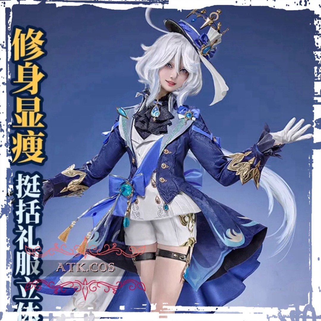 コスプレ 原神 フリーナ 猫屋 喵屋小铺 白 黒 衣装 豪華 高品質