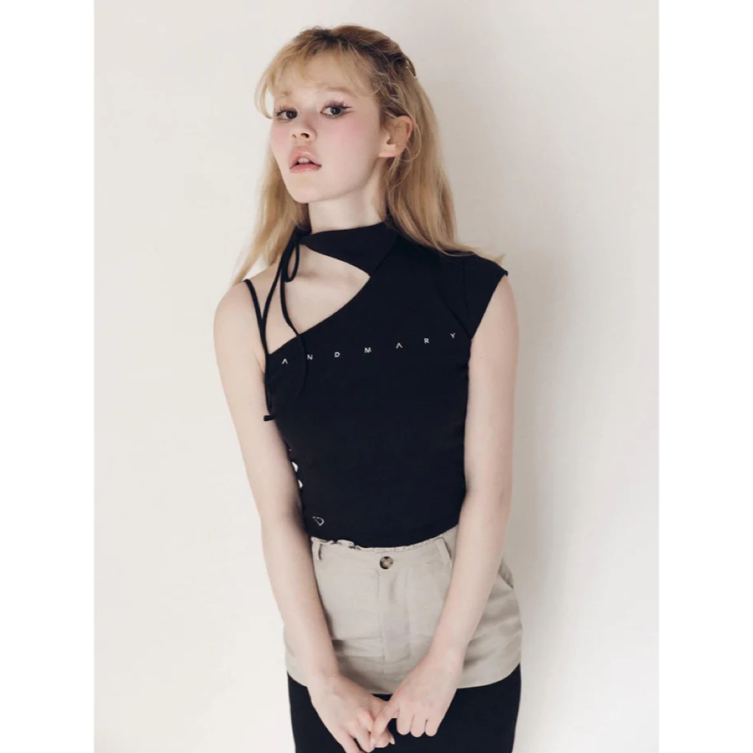 ANDMARY アンドマリー Mary logo choker Claire choker tops andmary
