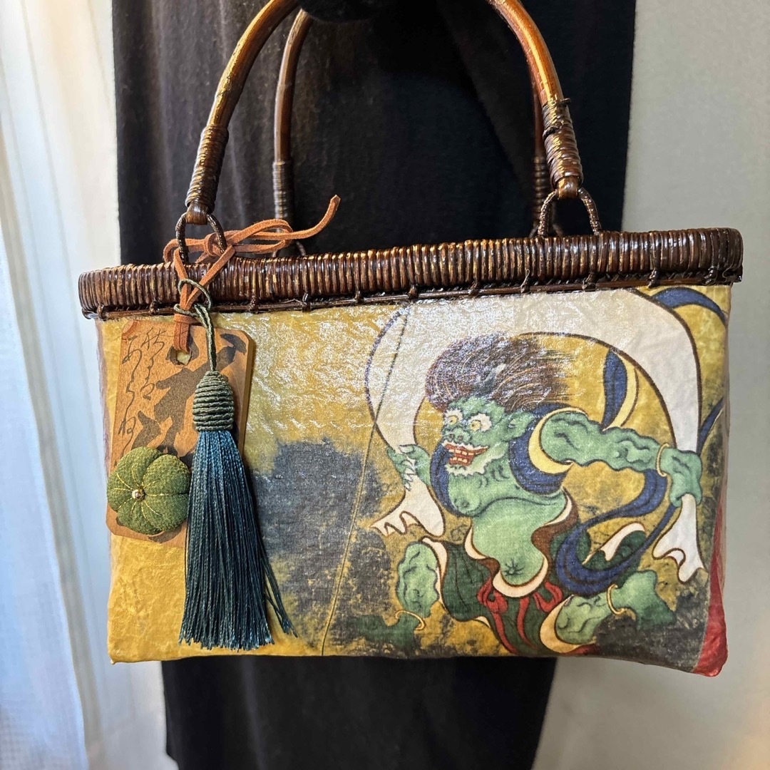 一閑張り籠「風神・雷神」 【公式通販】