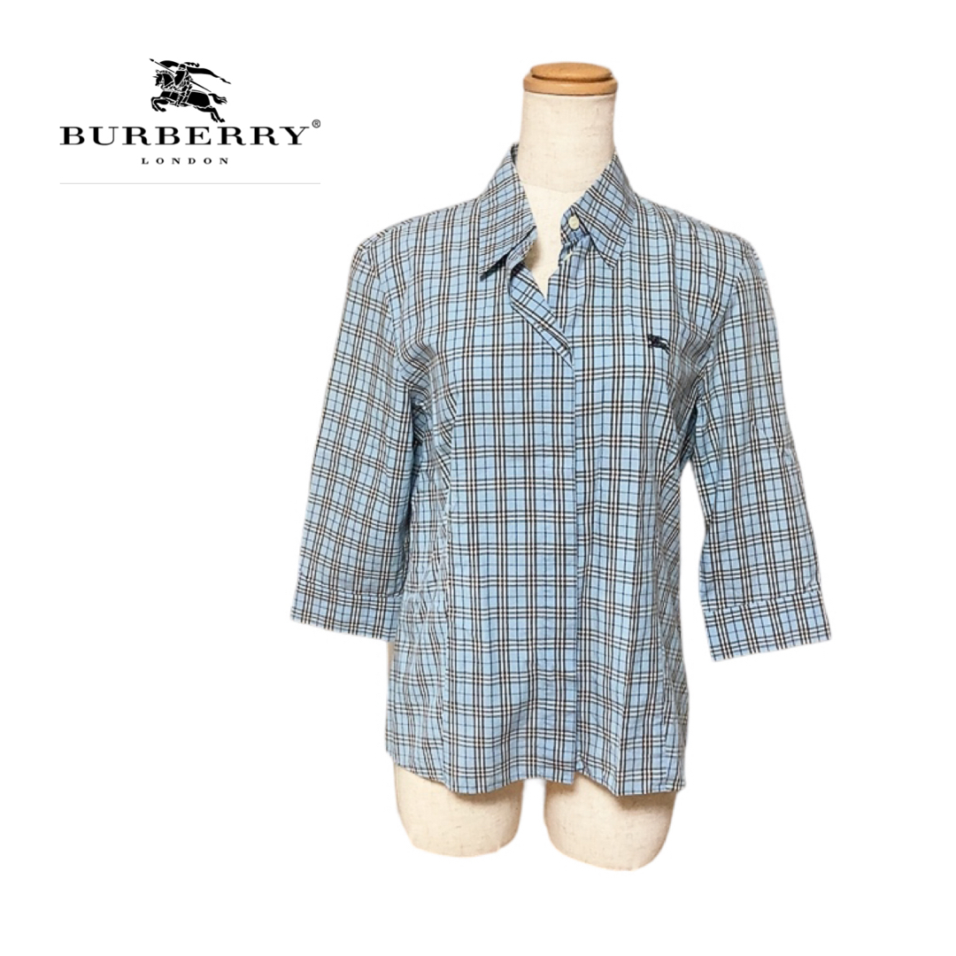 BURBERRY BLUE LABEL - BURBERRY BLUE LABEL バーバリー シャツ 水色