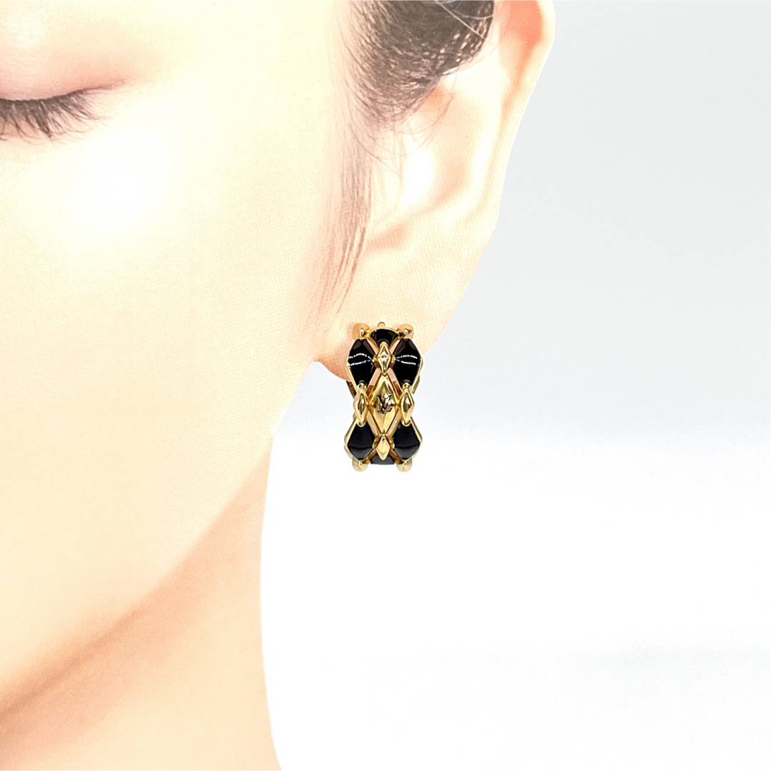 ルイヴィトン M01685 ピアス・マルタージュ スタッズ 片耳 キルティング