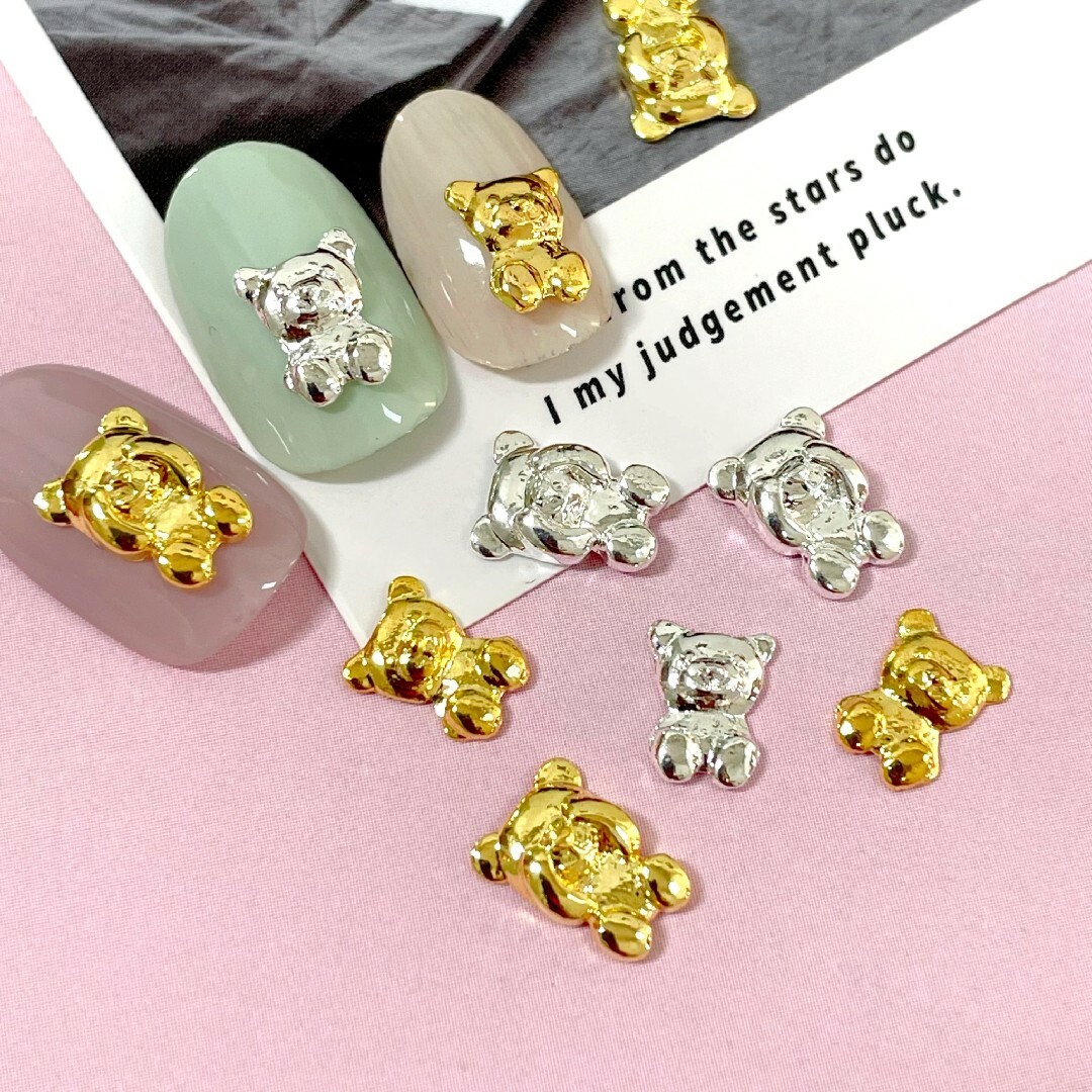 ネイルパーツ くまさん テディベア 目隠しくま bearの通販 by