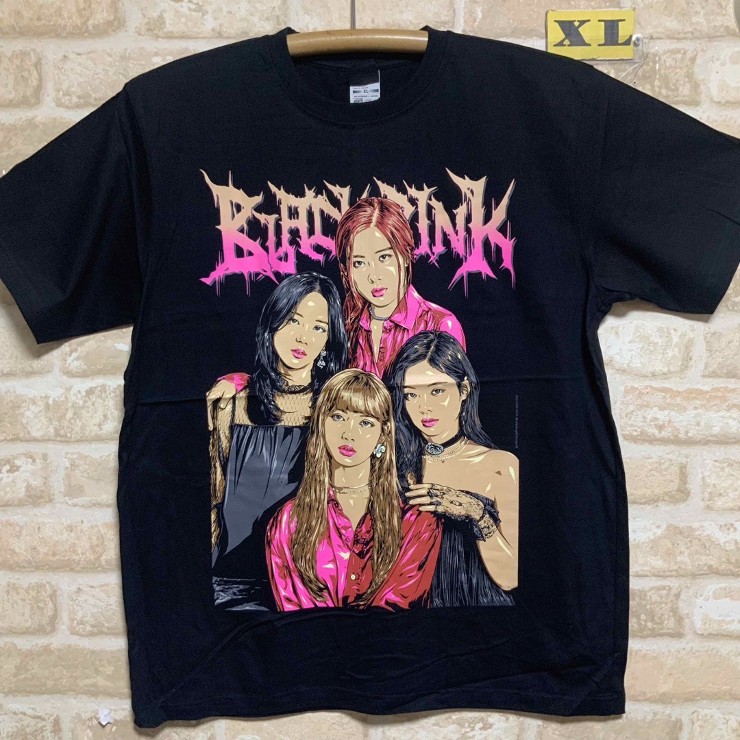 ブラックピンク イラスト Tシャツ XL サイズ black pinkの通販 by ポン