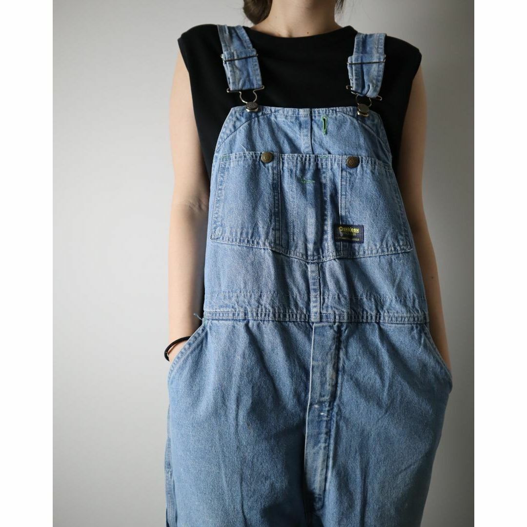 OshKosh - 80s OSHKOSH オシュコシュ ルーズ オーバーオール 青 42