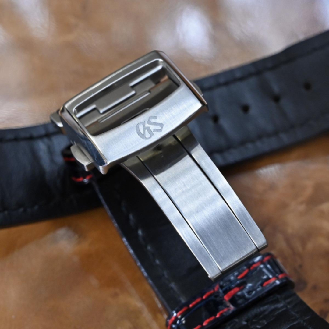 新品未使用】Grand seiko 純正クロコダイル ネイビー 竹符 19mm