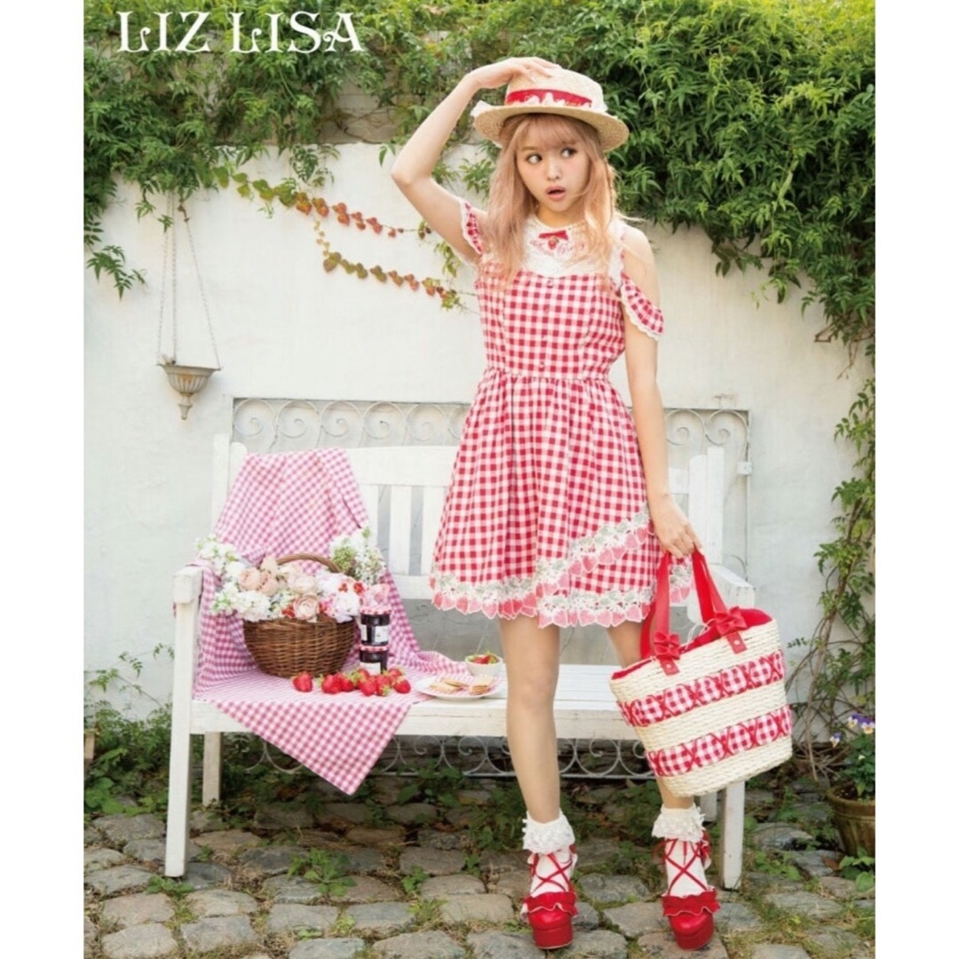 LIZ LISA - リズリサ♡ LIZ LISAギンガムイチゴワンピースの通販 by